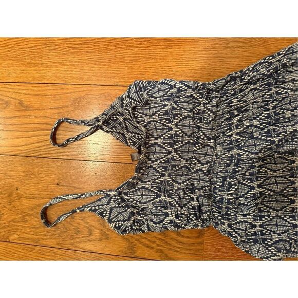 Boho Navy & White Smocked Sundress – Size Small - Picture 4 of 5